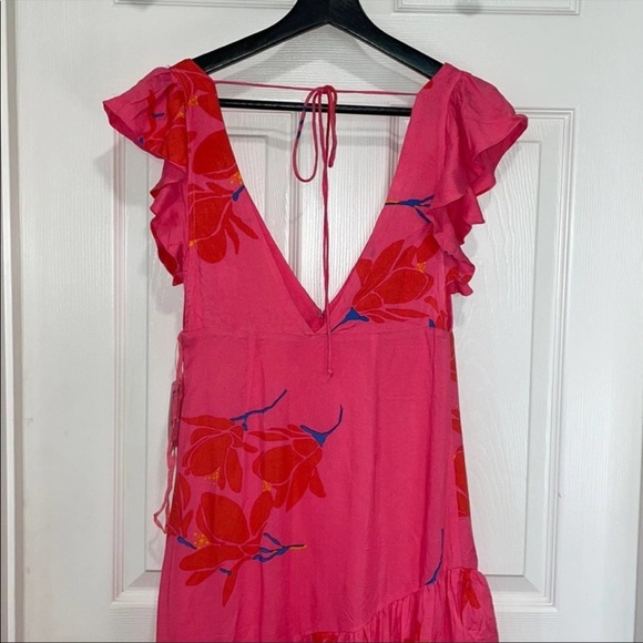 Free People She's A Waterfall Maxi Dress Sz 2 - Picture 7 of 9